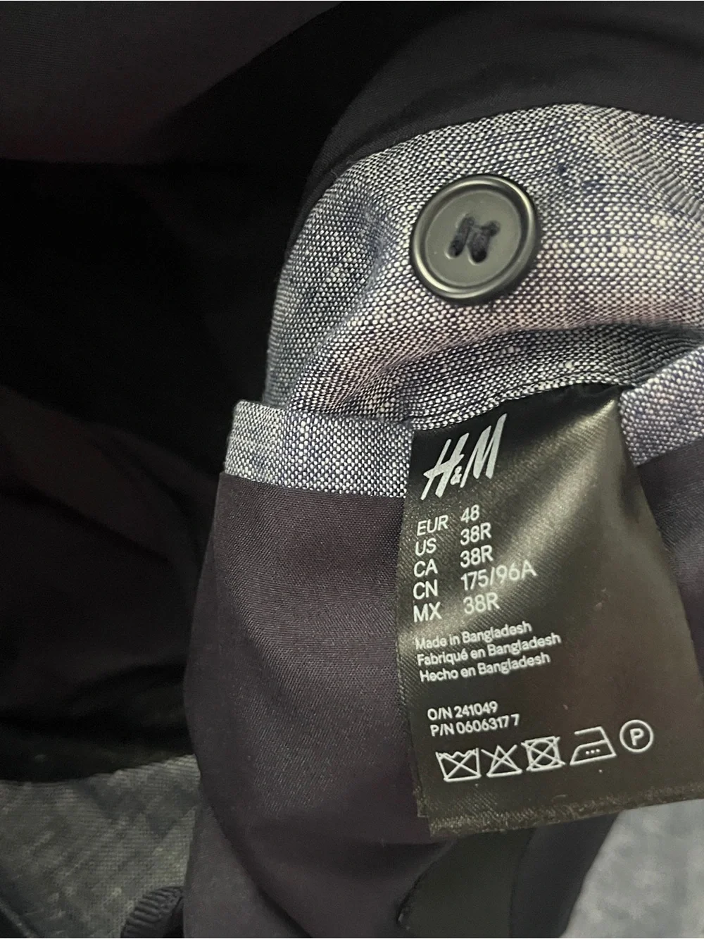 H&M Light Heather Gray Two-Button Sport Coat